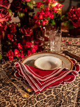 Borgo Delle Tovaglie Letizia Linen Napkin in My Heart and Ivory