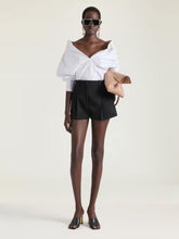 Givenchy Black Pleated Wool Shorts