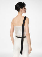 Tom Ford Off-White Silk Camisole with Tuxedo Band