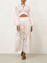 Zimmermann Daylight Linen Maxi Skirt in Cream