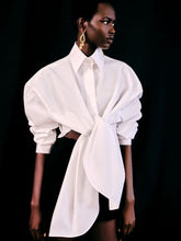 Givenchy White Asymmetric Cotton Poplin Shirt