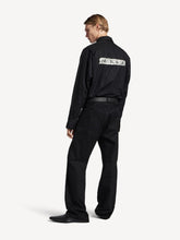 Balenciaga Black Curved Knee Cotton Denim Trousers