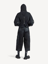 Balenciaga Black Cropped Cargo Cotton Trousers