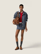 Miu Miu Navy Checked Technical Blouson Jacket