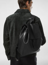 Tom Ford Black Grain Leather Flap Backpack