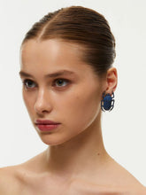 Begüm Khan Navy Pharaoh Clip-On Earrings