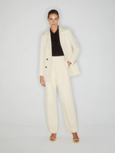 Blazé Milano Savannah Butter Double-Breasted Linen-Silk Blazer