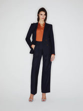 Blazé Milano First Class Navy Wool-Mohair Pants