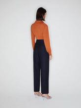 Blazé Milano First Class Navy Wool-Mohair Pants