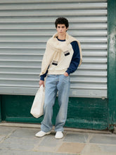 Ami Paris White Cream and Ink Ami De Coeur Sweatshirt