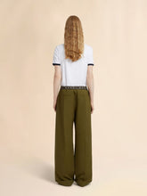 Marni Dusty Olive Tropical Wool Straight-Leg Trousers