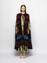 Paula Saphire Purple Hand-Embroidered Knitted Cape