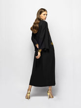 Paula Areta Black Sequin Embroidered Kaftan