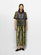 Paula Sonia Modernchess Printed Silk Twill Pants