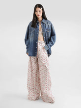 Dolce & Gabbana Small Rose-Print Poplin Wide-Leg Trousers