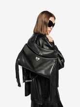 Balenciaga Black Rodeo Medium Handbag with Fringes