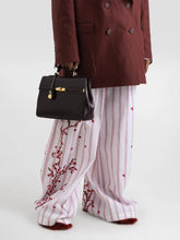 Dolce & Gabbana Burgundy Marlene Handbag in Palmellato Calfskin