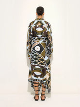 Pucci Khaki and Blue Vivara Silk Shirt