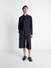 Lemaire Squid Ink Washed Technical Cotton Cargo Shorts