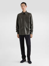 Dolce & Gabbana Green Nappa Leather Shirt