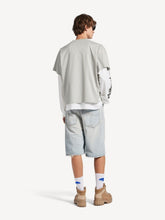 Balenciaga Light Grey and White Hybrid Double T-Shirt
