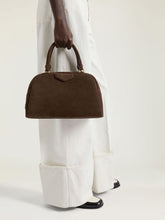 Givenchy Ebony Brown Antigona East-West Suede Bowling Bag
