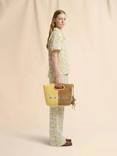 Marni Yellow and Brown Paper Raffia Seaside Bag