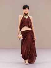 Zimmermann Wine Luna Billow Halter Top