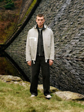 Stone Island Navy Blue Marina Striped Cotton Hooded Jacket