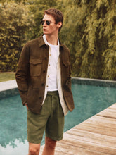 Boglioli Green Suede Utility Shirt Jacket