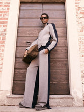 Stella McCartney Grey and Navy Contrast Panel Turtleneck Jumper