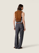 Miu Miu Cognac Brown Suede Leather Vest