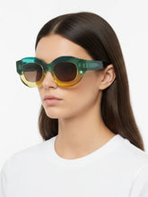 Thierry Lasry Baddy Green Gradient Oversized Sunglasses