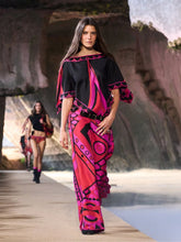 Pucci Fuchsia and Black Vivara Silk Palazzo Pants