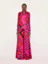 Pucci Fuchsia and Black Vivara Silk Palazzo Pants