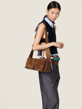 Miu Miu Cocoa Utilitaire Suede Shoulder Bag