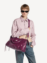Balenciaga Plum Le City Medium Leather Bag