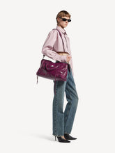 Balenciaga Plum Le City Medium Leather Bag