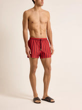 Orlebar Brown Vermillion Red Stripe Jack Swim Shorts