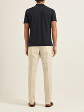 Orlebar Brown Black Bruno Pique Stitch Polo