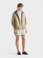 Prada Camel and Aviation Blue Re-Nylon Reversible Jacket