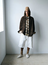 Ami Paris Chocolate Suede Leather Overshirt