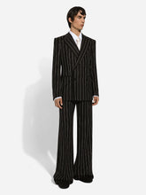 Dolce & Gabbana Black Pinstripe Sicilia Wool Jacket