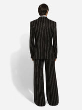 Dolce & Gabbana Black Pinstripe Sicilia Wool Jacket