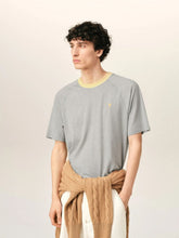 Ami Paris Grey and Yellow Ami De Coeur Cotton T-Shirt