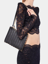Rabanne Black and Gold 1969 Flip Bag in Leather