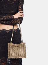 Rabanne Black and Gold 1969 Flip Bag in Leather