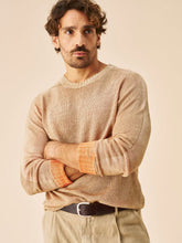 120% Lino Soft Beige Linen Knit Sweater