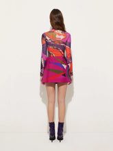 Pucci Hawaiian Print Silk Wrap Mini Skirt