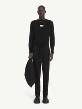 MM6 Maison Margiela Black Tailored Drawstring-Waist Trousers